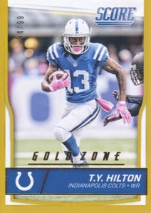 2016 Score Football Jumbo Gold Zone #140 T.Y. Hilton 34/99 - Picture 1 of 2