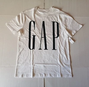 NWT GAP MEN'S WHITE OVERSIZED GAP LOGO T-SHIRT SZ M 499630 - Picture 1 of 4