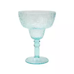 14-Ounce Embossed Tritan Ditsy Margarita Cocktail Glass, Teal - Picture 1 of 6