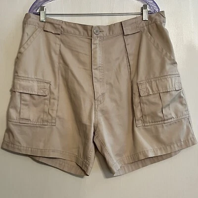Weekender Men's Cargo Shorts Size 40 Beige Elastic Waist Hike Utility Camping Foto 1 de 4