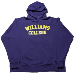 WILLIAMS COLLEGE x CHAMPION ECO Men XL Purple Cotton Blend Pullover Hoodie - Picture 1 of 16