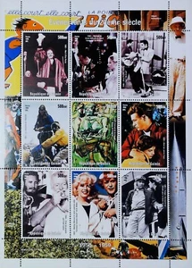 ELVIS PRESLEY GRACE KELLY EVEREST JAMES DEAN F. CASTRO MNH** Sheet LX110 - Picture 1 of 1