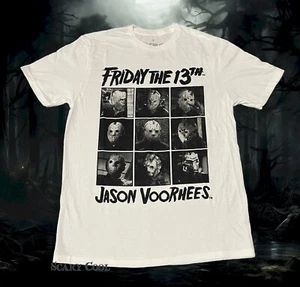 New Friday the 13th Machete Jason Voorhees Face White Mens Vintage T-Shirt - Picture 1 of 2