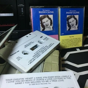 THE LEGENDARY PATSY CLINE cassette 2 Tape Set - Folk Country Singer 60s 70s 1991 - Picture 1 of 5