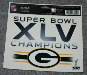 GREEN BAY PACKERS SB 45 CHAMPS NFL FOOTBALL SPORTS 4.5" X 5.75" MULTI-USE DECAL - Picture 1 of 2