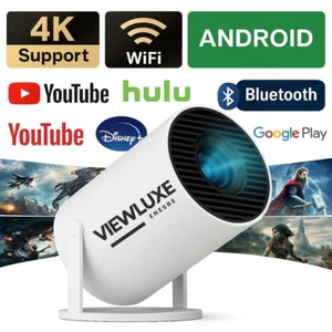 Viewluxe - HY300 PRO Projector 4K Android 11 Dual Wifi6 BT 5.0 260 ANSI 1080P - Picture 1 of 6