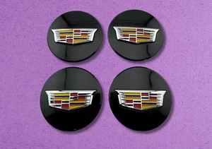4pcs Center Caps Cadillac 9597375 23156594 ATS CTS CT6 XT5 SRX XTS Wheel Set - Picture 1 of 4