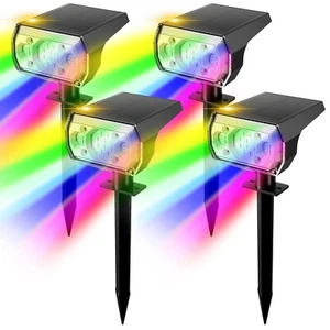WeBeqer LED Solarleuchten Außen Garten RGB mit 6 18 LEDs 4 Packungen - Bild 1 von 7