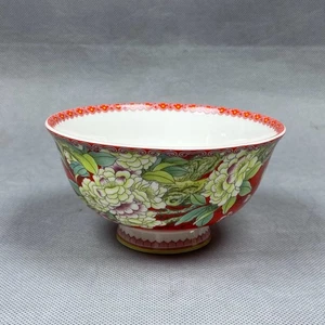 120mm Chinese Jingdezhen Pastel Porcelain Handpainted Flowers Birds Bowls 90130 - Picture 1 of 9