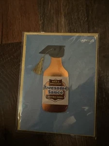 New!Papyrus 3D Cute Graduation Card “Way to Pour it On,Grad!" Awesome Hot Sauce - Picture 1 of 3