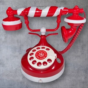 Nordpol Weihnachtsmann Telefon Telefon klingelt spricht Nikolaussätze funktioniert Gemmy - LESEN - Bild 1 von 7