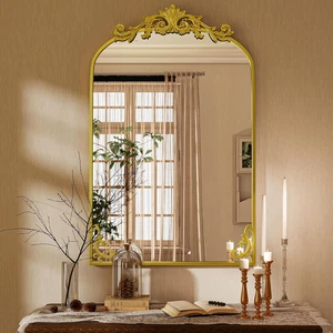 24X36 Inch Vintage Arched Bathroom Mirror - Gorgeous Wall Vanity Mirror with Bea - Picture 1 of 9