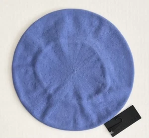 NWT Parkhurst Cotton Knit 11.5” Beret Hat FORGET-ME-NOT Blue • Style 30017 - Picture 1 of 2