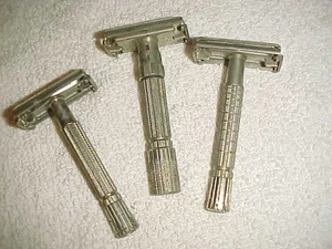 NAVAJAS DE AFEITAR GILLETTE VINTAGE - Lote de 3 - 1 AJUSTABLE - Imagen 1 de 4