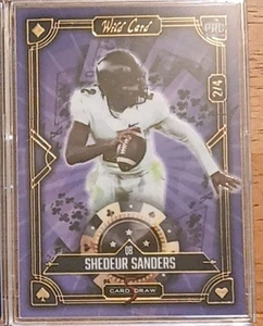 2024 Wild Card Football Spring Purple Gold Shedeur Sanders 2/4 - Picture 1 of 1
