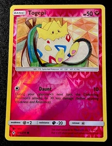 Togepi 136/214 casi nuevo holograma inverso lindo huevo descontinuado ¡tarjeta Pokémon de hadas rosa! - Imagen 1 de 1