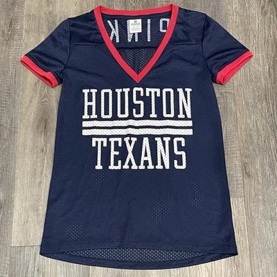 VICTORIA'S SECRET PINK TEXANS Jersey NFL Football Collection Size XS Rare - Image 1 of 4