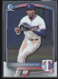 2025 Bowman #BCP-133 Sebastian Walcott Chrome Prospects Texas Rangers - Picture 1 of 2