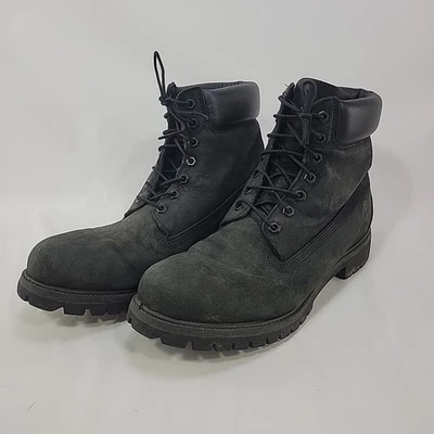 Timberland Hombres Premium Botas Impermeables Talla 12 M Negro Nubuck 6" Foto 1 de 2