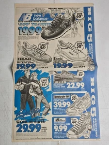 Original 1980s Big 5 Store Ad Saucony Running Shoe Reebok Aerobics Gear Sale - Foto 1 di 4