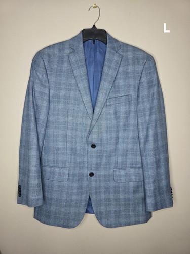 Giacca tuta MICHAEL KORS uomo 38R blu blazer a quadri cappotto sportivo