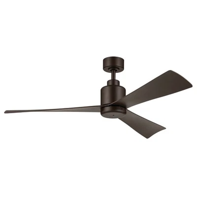 Satin Natural Bronze 52"Ceiling Fan from the True Collection - Image 1 of 4