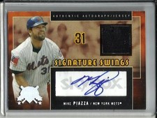 Mike Piazza 2005 Fleer National Pastime Autograph Game Used Jersey #2/3