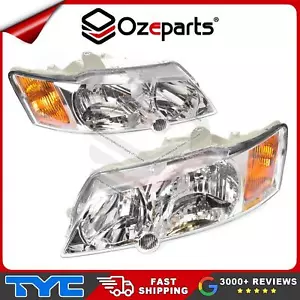 TYC Pair LH+RH Head Light Lamp (Amber Cap) For Holden Commodore VY 2003-2004 - Picture 1 of 4