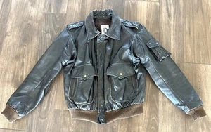 Vintage American Express Lederjacke Herren 40 braun Fliegerflieger 90er - Bild 1 von 4