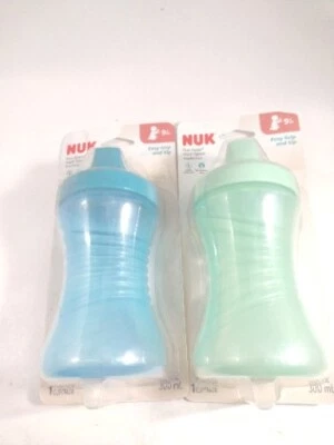 Sippy Cup 2 Pack NUK Hard Spout Cup Blue And Green - Image 1 of 4