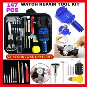 147PCS Watch Repair Tool Kit Strap Back Case Opener Remover Spring Pin Bars Set - Picture 1 of 23