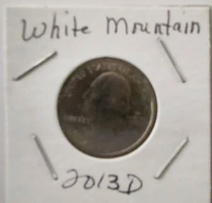 2013-D White Mountain New Hampshire Quarter, America The Beautiful Coin. - Foto 1 di 2