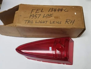 NOS OEM Ford 1957 Lincoln Premiere Tail Light Lamp Lens RH FEL 13444-C - Picture 1 of 4
