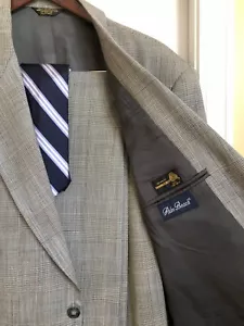 VINTAGE PALM BEACH 43R, 34 x 30 PANT, 2PC 100% WOOL SUIT W/ BB TIE (MADE IN USA) - Picture 1 of 12
