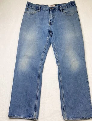 Pantalones de mezclilla Big Mac Workwear para hombre 36x30 azul desvanecido desgastados medidas 33x27 holgados de colección Foto 1 de 4