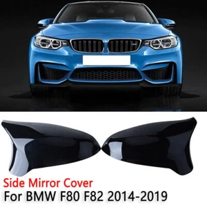 Mirror Covers Cap For BMW F80 3 F82 F83 M4 2014-2019 LHD 2PCS Glossy Black 1Pair - Foto 1 di 11