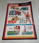 1976 Vintage Educational THE PERFECTION FORM CO. 17" X 11" AFFICHE verbe