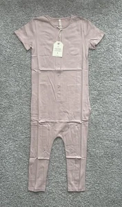 Gray Label Organic Kids Clothing One Piece Play Suit Short Sleeve Pink 7-8y - Picture 1 of 12