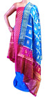 Wunderschöner indischer pakistanischer Salwar Kameez Banarasi Seide edles Kleid Material Anzug