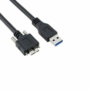 1M USB 3.0 A type Male to USB 3.0 Micro B Male Cable with Mount panel Screws - Picture 1 of 2