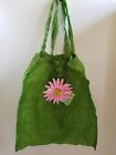 Shopping Bag, Reusable, Expandable Multi Colored Wildflowers, 4 Piece
