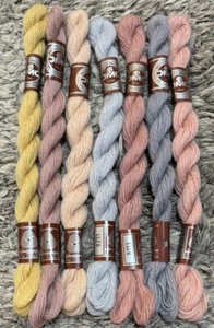 Vintage Broder Medici DMC Stranded Tapestry Wool Thread Skein Bundle France S149 - Picture 1 of 6
