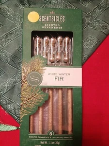 ScentSicles White Winter Fir Christmas Scented Wax Stick Tree Ornament - Picture 1 of 2