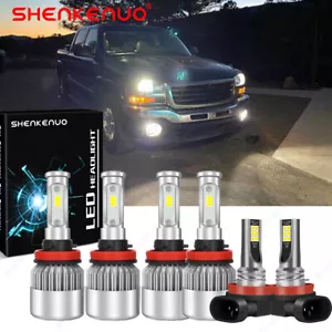 Combo faros LED altos/bajos + kit de bombillas antiniebla blancas para Nissan Rogue 2014-2018 - Imagen 1 de 15