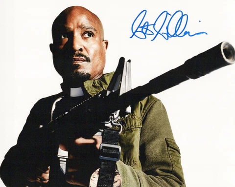 SETH GILLIAM   signed Autograph 20x25 cm "The Walking Dead" In Person Cover