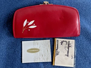 Vintage Mid Century Modern - Cambridge - Red Leather Women's Clutch Purse - Picture 1 of 7