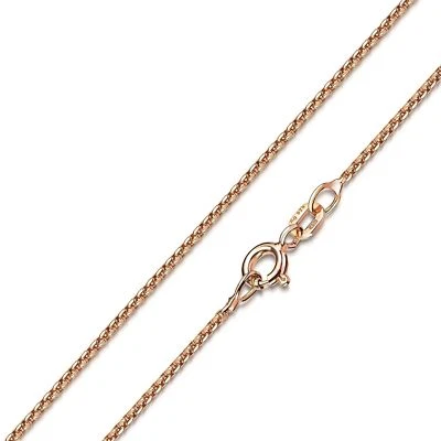 MATERIA Rosegold Venezianer Kette aus 925 Silber vergoldet 1,2mm Halskette Damen - Bild 1 von 4