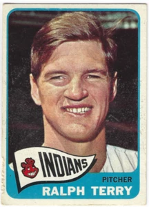 Ralph Terry 1965 Topps Baseball Card Cleveland Indians #406 - Picture 1 of 2
