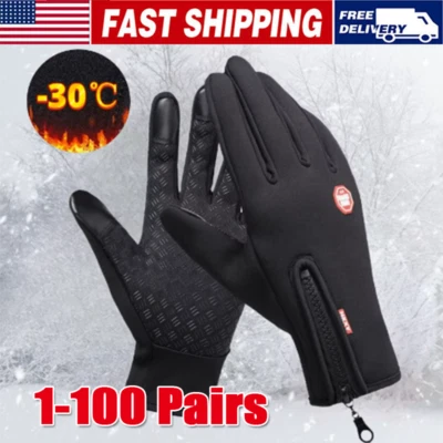 Thermal Waterproof Winter Gloves Touch Screen Warm Mittens Men Women Wholesale - Image 1 of 4