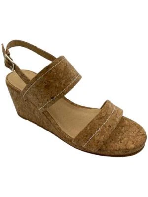 Sandalias de cuña ajustables de cuero Jack Rogers corcho al atardecer Foto 1 de 3